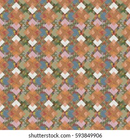 Abstract geometric colorful seamless pattern for background. Decorative backdrop can be used for wallpaper, pattern fills, web page background, surface textures. Old vintage retro energy pattern.