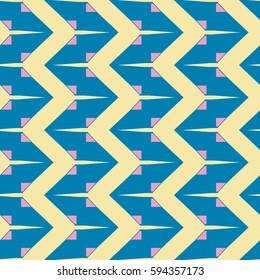 Abstract geometric colorful seamless pattern for background. Decorative backdrop can be used for wallpaper, pattern fills, web page background, surface textures. Old vintage retro energy pattern.