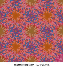 Abstract geometric colorful seamless pattern for background. Decorative backdrop can be used for wallpaper, pattern fills, web page background, surface textures. Old vintage retro energy pattern.