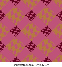 Abstract geometric colorful seamless pattern for background. Decorative backdrop can be used for wallpaper, pattern fills, web page background, surface textures. Old vintage retro energy pattern.