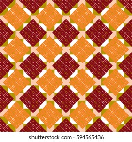 Abstract geometric colorful seamless pattern for background. Decorative backdrop can be used for wallpaper, pattern fills, web page background, surface textures. Old vintage retro energy pattern.