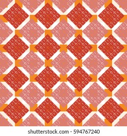 Abstract geometric colorful seamless pattern for background. Decorative backdrop can be used for wallpaper, pattern fills, web page background, surface textures. Old vintage retro energy pattern.