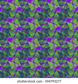 Abstract geometric colorful seamless pattern for background. Decorative backdrop can be used for wallpaper, pattern fills, web page background, surface textures. Old vintage retro energy pattern.