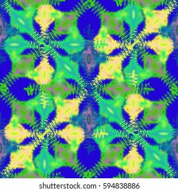 Abstract geometric colorful seamless pattern for background. Decorative backdrop can be used for wallpaper, pattern fills, web page background, surface textures. Old vintage retro energy pattern.