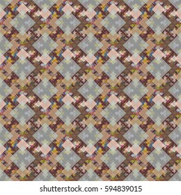 Abstract geometric colorful seamless pattern for background. Decorative backdrop can be used for wallpaper, pattern fills, web page background, surface textures. Old vintage retro energy pattern.