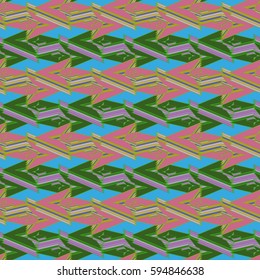 Abstract geometric colorful seamless pattern for background. Decorative backdrop can be used for wallpaper, pattern fills, web page background, surface textures. Old vintage retro energy pattern.