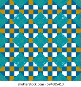 Abstract geometric colorful seamless pattern for background. Decorative backdrop can be used for wallpaper, pattern fills, web page background, surface textures. Old vintage retro energy pattern.