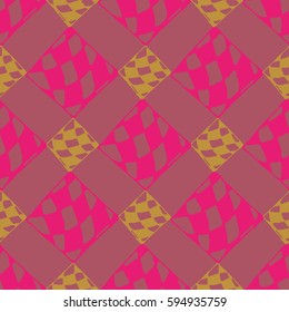Abstract geometric colorful seamless pattern for background. Decorative backdrop can be used for wallpaper, pattern fills, web page background, surface textures. Old vintage retro energy pattern.