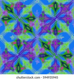 Abstract geometric colorful seamless pattern for background. Decorative backdrop can be used for wallpaper, pattern fills, web page background, surface textures. Old vintage retro energy pattern.