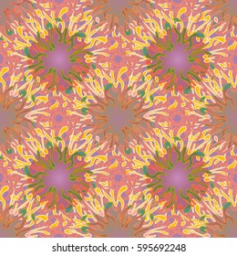 Abstract geometric colorful seamless pattern for background. Decorative backdrop can be used for wallpaper, pattern fills, web page background, surface textures. Old vintage retro energy pattern.