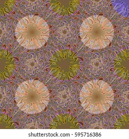 Abstract geometric colorful seamless pattern for background. Decorative backdrop can be used for wallpaper, pattern fills, web page background, surface textures. Old vintage retro energy pattern.