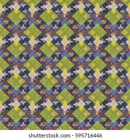 Abstract geometric colorful seamless pattern for background. Decorative backdrop can be used for wallpaper, pattern fills, web page background, surface textures. Old vintage retro energy pattern.