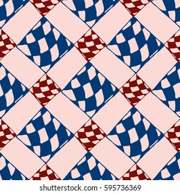 Abstract geometric colorful seamless pattern for background. Decorative backdrop can be used for wallpaper, pattern fills, web page background, surface textures. Old vintage retro energy pattern.