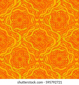 Abstract geometric colorful seamless pattern for background. Decorative backdrop can be used for wallpaper, pattern fills, web page background, surface textures. Old vintage retro energy pattern.