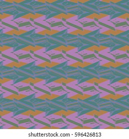 Abstract geometric colorful seamless pattern for background. Decorative backdrop can be used for wallpaper, pattern fills, web page background, surface textures. Old vintage retro energy pattern.