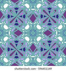 Abstract geometric colorful seamless pattern for background. Decorative backdrop can be used for wallpaper, pattern fills, web page background, surface textures. Old vintage retro energy pattern.