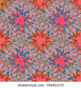 Abstract geometric colorful seamless pattern for background. Decorative backdrop can be used for wallpaper, pattern fills, web page background, surface textures. Old vintage retro energy pattern.