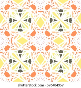 Abstract geometric colorful seamless pattern for background. Decorative backdrop can be used for wallpaper, pattern fills, web page background, surface textures. Old vintage retro energy pattern.