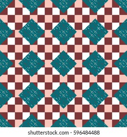Abstract geometric colorful seamless pattern for background. Decorative backdrop can be used for wallpaper, pattern fills, web page background, surface textures. Old vintage retro energy pattern.