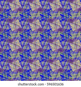 Abstract geometric colorful seamless pattern for background. Decorative backdrop can be used for wallpaper, pattern fills, web page background, surface textures. Old vintage retro energy pattern.