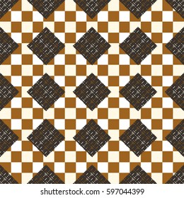 Abstract geometric colorful seamless pattern for background. Decorative backdrop can be used for wallpaper, pattern fills, web page background, surface textures. Old vintage retro energy pattern.