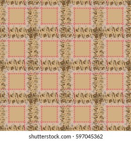 Abstract geometric colorful seamless pattern for background. Decorative backdrop can be used for wallpaper, pattern fills, web page background, surface textures. Old vintage retro energy pattern.