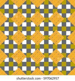 Abstract geometric colorful seamless pattern for background. Decorative backdrop can be used for wallpaper, pattern fills, web page background, surface textures. Old vintage retro energy pattern.