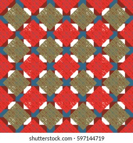 Abstract geometric colorful seamless pattern for background. Decorative backdrop can be used for wallpaper, pattern fills, web page background, surface textures. Old vintage retro energy pattern.