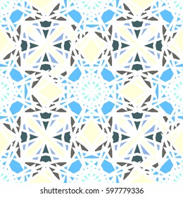 Abstract geometric colorful seamless pattern for background. Decorative backdrop can be used for wallpaper, pattern fills, web page background, surface textures. Old vintage retro energy pattern.