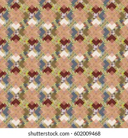 Abstract geometric colorful seamless pattern for background. Decorative backdrop can be used for wallpaper, pattern fills, web page background, surface textures. Old vintage retro energy pattern.