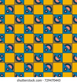 Abstract geometric colorful seamless pattern for background texture.