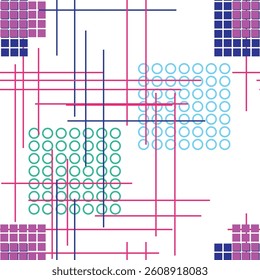 abstract geometric colorful seamless vector pattern
