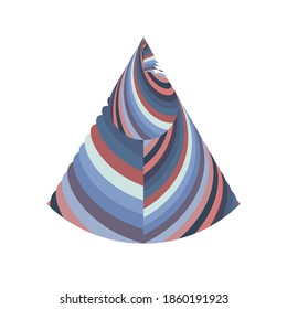 Abstract geometric colorful shape, pattern, graphic, element.