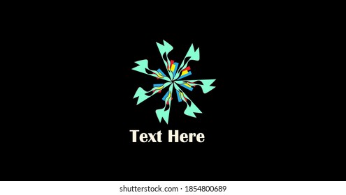 Abstract geometric colorful symbol design for commercial use 
