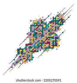 Abstract geometric colorful vector pattern