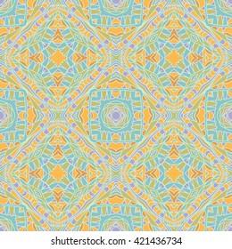 Abstract geometric colorful vector seamless pattern. Ethnic motifs background.