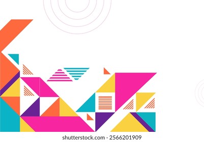 abstract geometric colorfull background vector