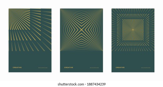 Abstract geometric company brochure. Corporate identity flyer. Vector set business presentation.