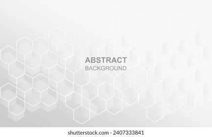 Abstract geometric company presentation brochure technology concept gray silver white background design