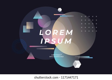 Abstract geometric composition background with place for text.