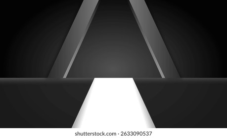Abstract Geometric Composition with Black and White Light Path