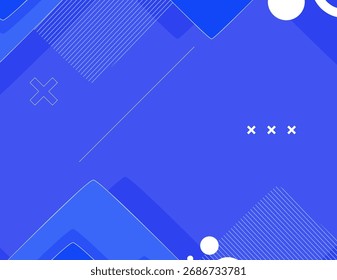 Composición geométrica Abstractas con tonos azules