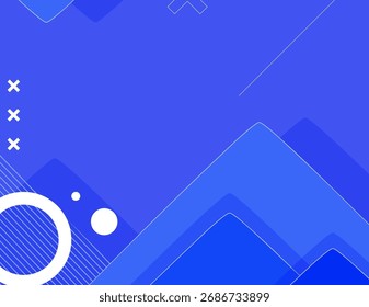 Composición geométrica Abstractas con tonos azules