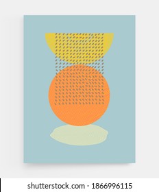 Abstract geometric composition with circles elements. Modern art graphics. Cover design template. Vector illustration for brochure, poster, banner or flyer.