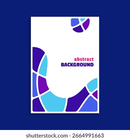 Abstract Geometric Composition with Colorful Mosaic and Minimalist Style