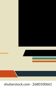 Abstract Geometric Composition with Colorful Rectangles and Transparent Checkerboard Pattern