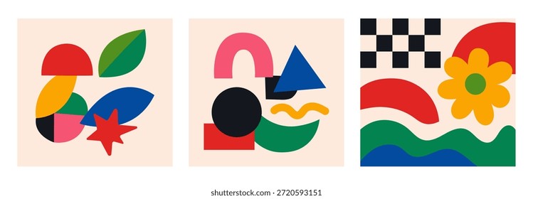 Composición geométrica Abstractas con Formas coloridas