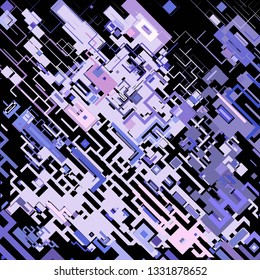 Abstract geometric composition consisting of randomly scattered geometric elements of different colors and shapes. Complex creative background. Vector illustration.