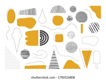  Composición geométrica abstracta. Arte contemporáneo. Diseño gráfico de verano. Ilustración vectorial.