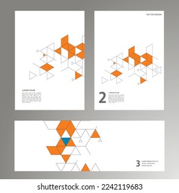 Abstract geometric composition with decorative triangles. Vector business design. Technology art modern illustration.